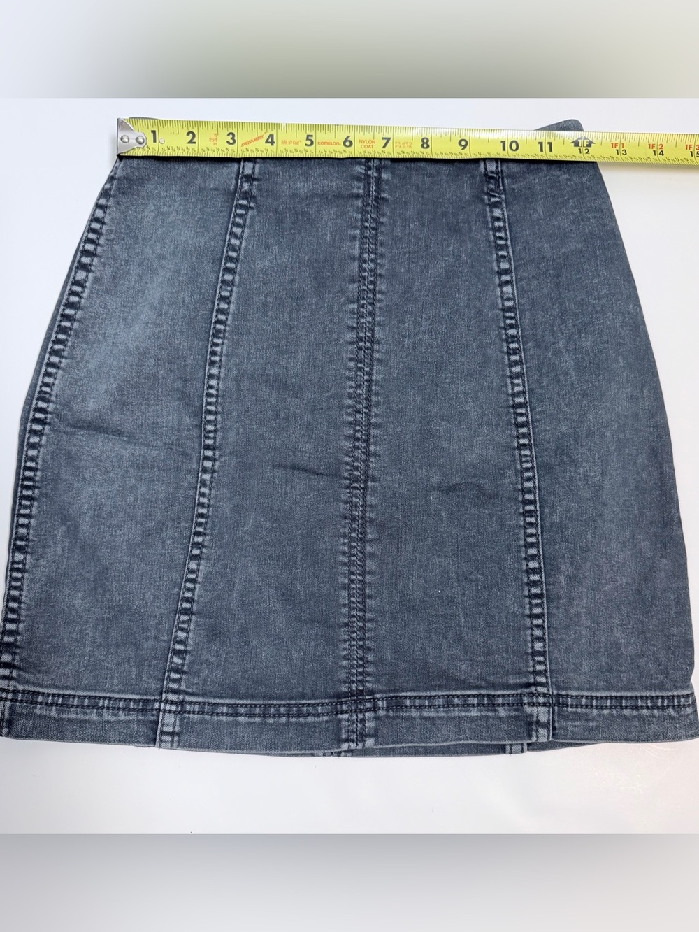 Free People Modern Femme Dark Wash Denim Mini Skirt 4 Y2K Indie Sleaze - Picture 6 of 9